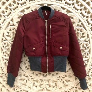 FREE PEOPLE Quilted Bomber Jacket XS